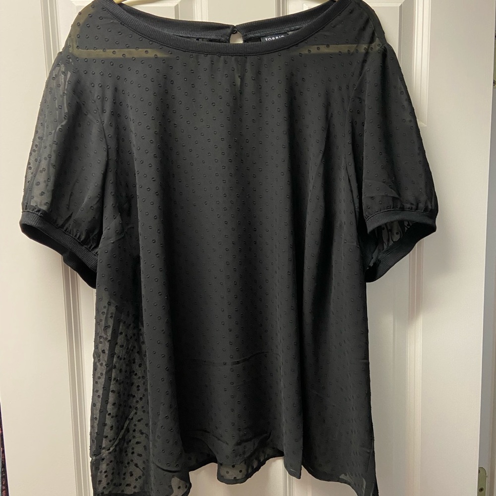Sheer black Torrid top